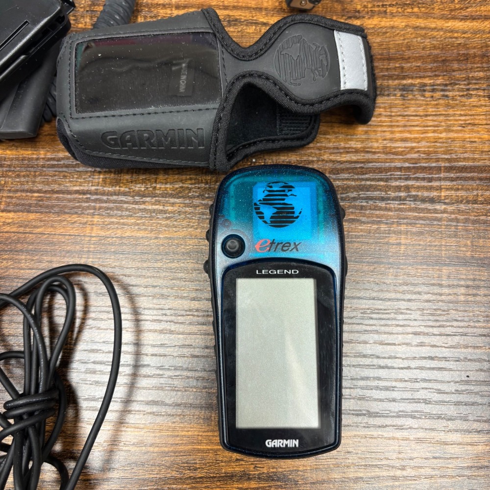 Garmin eTrex Legend Handheld GPS Navigator Bundle Blue Case Mount Cables Manual - Picture 4 of 9